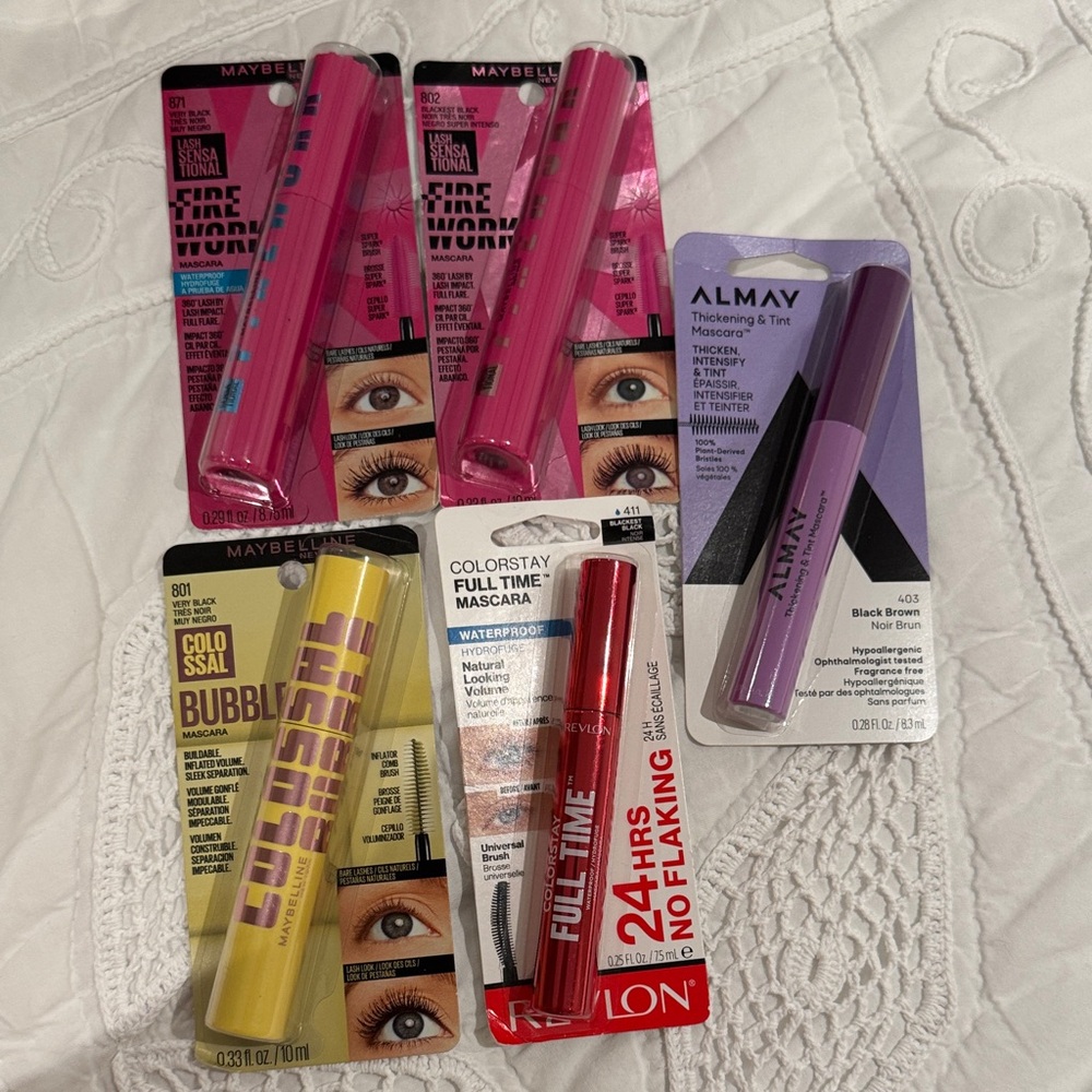 Maybelline Almay and Revlon Mascara bundle set makeup